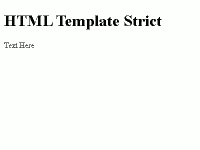 HTML 4.01 Strict Template