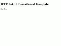 HTML 4.01 Transitional Template